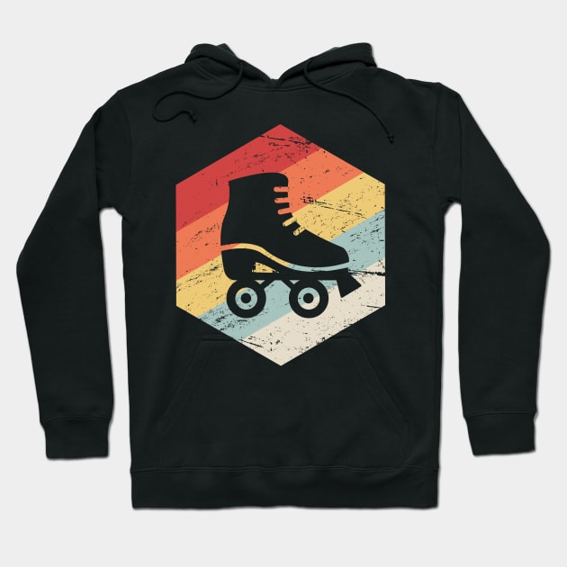 Retro 70s Roller Skating Icon Hoodie by Wizardmode